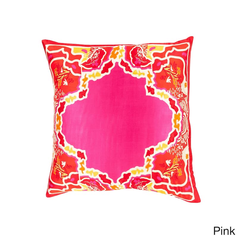 Decorative Densmore 22-inch Poly or Feather Down Filled Throw Pillow - Down - Pink