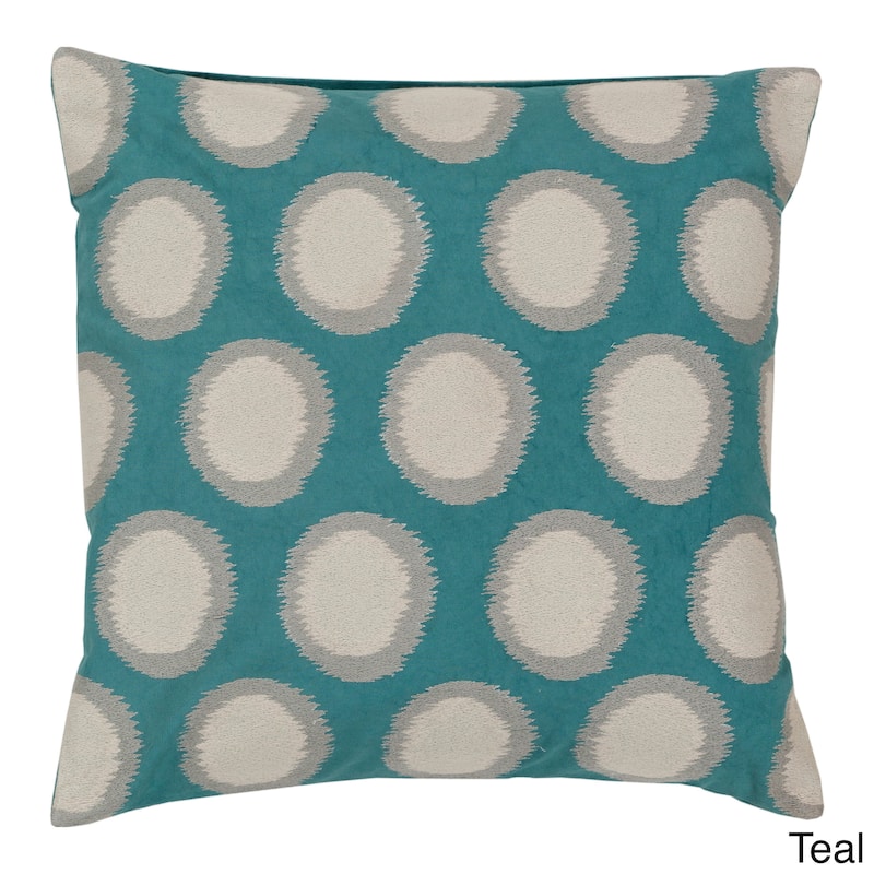 Decorative Balin 22-inch Poly or Feather Down Filled Throw Pillow - Down - Teal