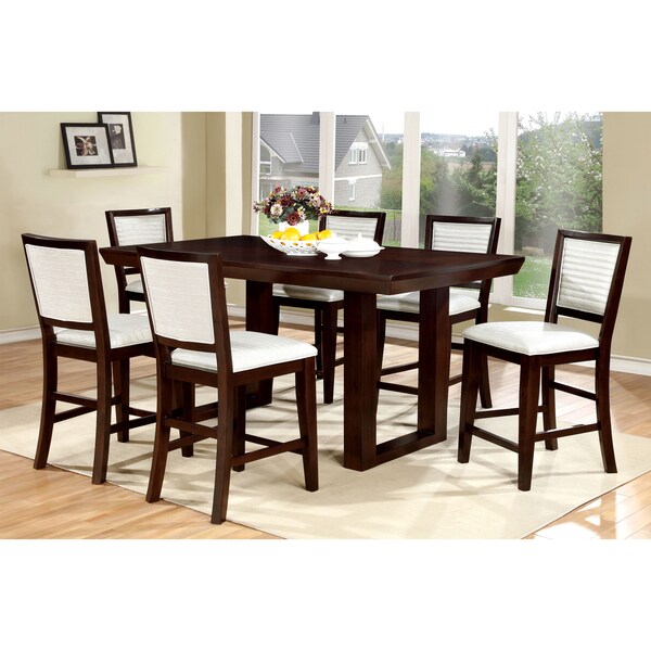  America Redora Contemporary 7Piece Espresso Counter Height Dining Set