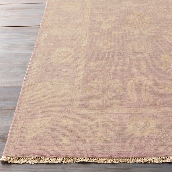 Hand-Knotted Erma Border New Zealand Wool Area Rug - 9' x 13'
