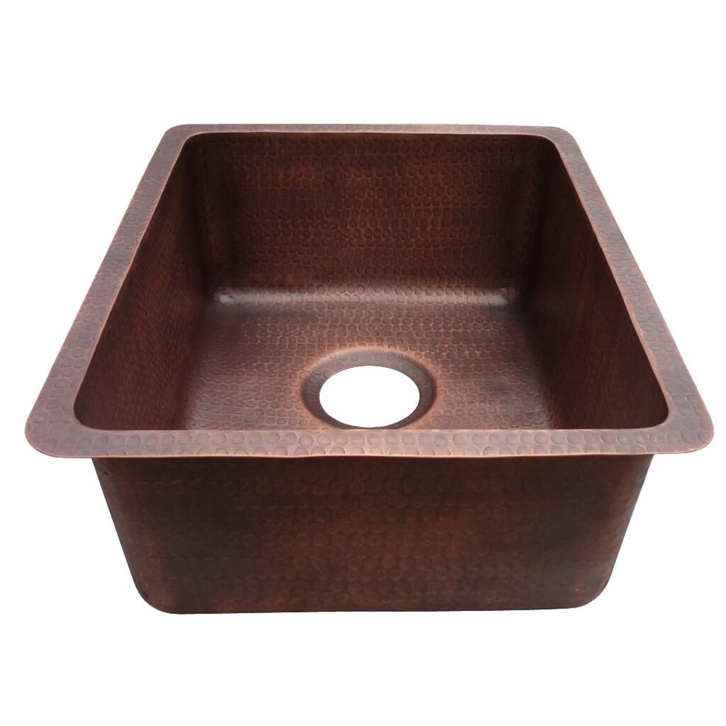 Farmhouse Copper Hammered Undermount Bar Sink