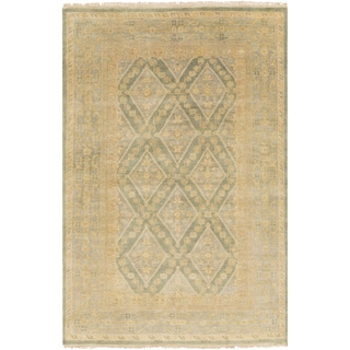 Hand-Knotted Colin Border New Zealand Wool Area Rug - 5'6" x 8'6" - 5' 6" x 8' 6"