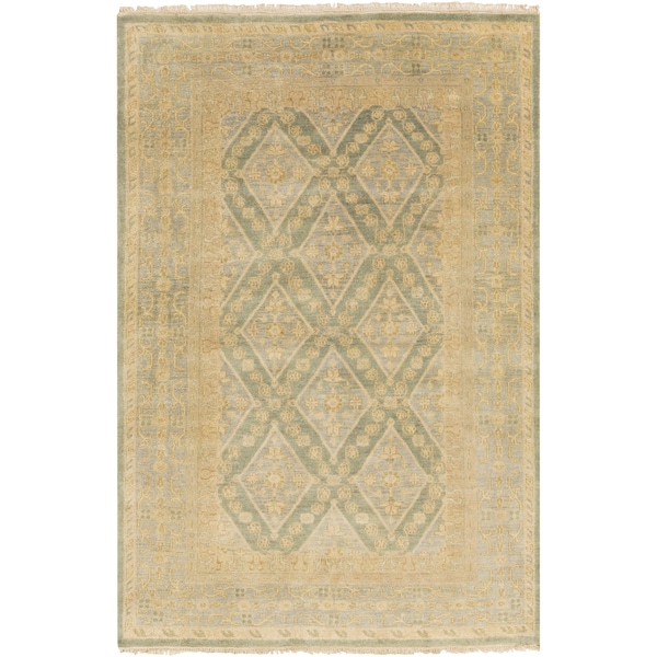 Hand-Knotted Colin Border New Zealand Wool Area Rug - 8' x 11'