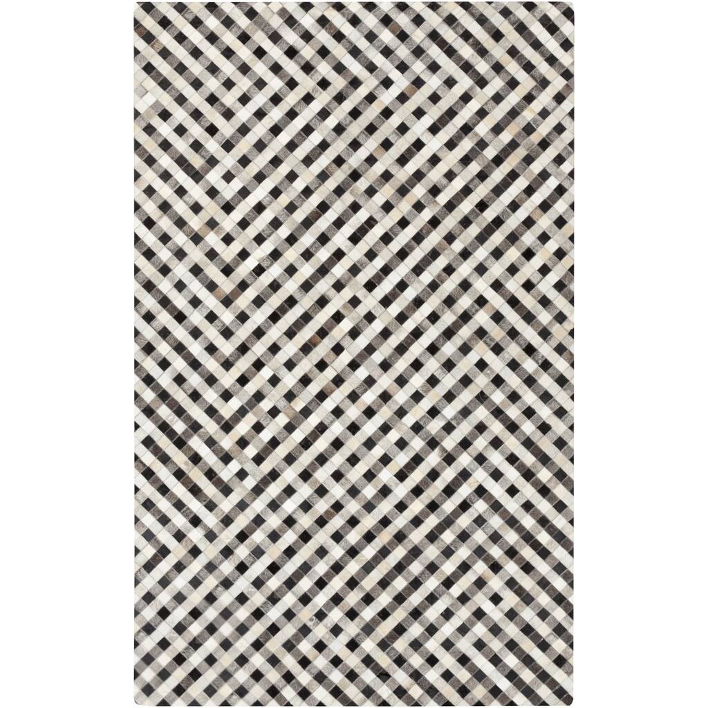 Hand-Crafted Anahi Color Block Hair On Hide Area Rug - 8' x 10'