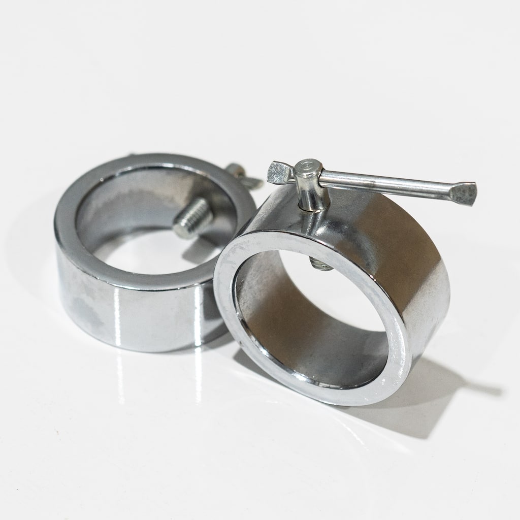 Valor Fitness MB-OC Chrome Olympic Barbell Collars with T-Screw to Safely and Securely Clamp Olympic Weights