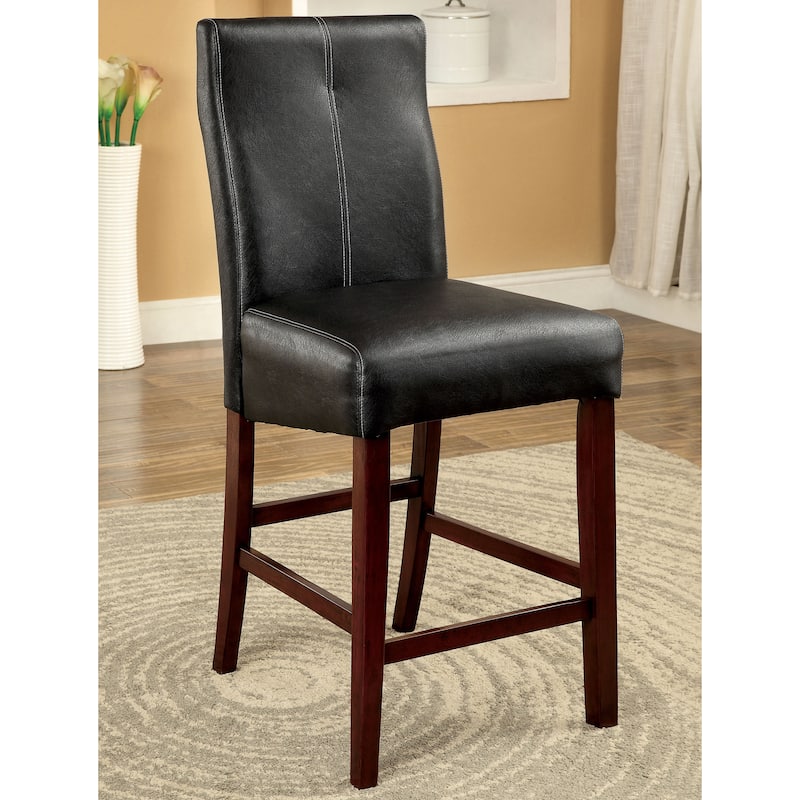 Furniture of America Kiva Contemporary Cherry Counter Chairs (Set of 2)