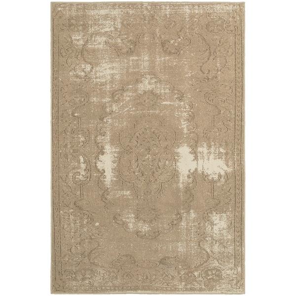 Shabby Chic Oriental Tan/ Ivory Rug (310 x 55)