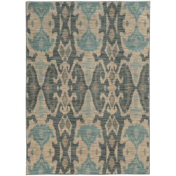 Nomadic Ikat Ivory/ Grey Rug (3'10 x 5'5) - 3'10" x 5'5"