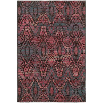 Style Haven Traditional Distressed Overdyed Persian Brown Rug