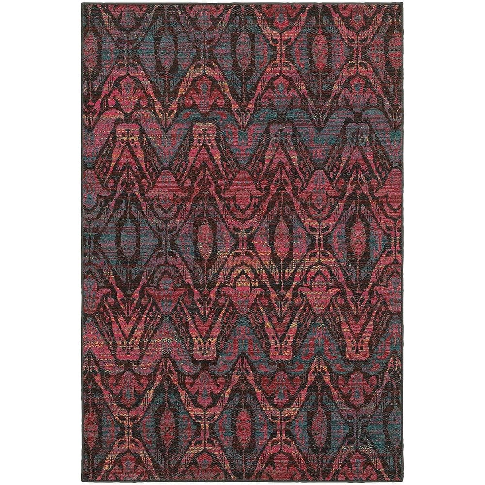 Style Haven Traditional Distressed Overdyed Persian Brown Rug
