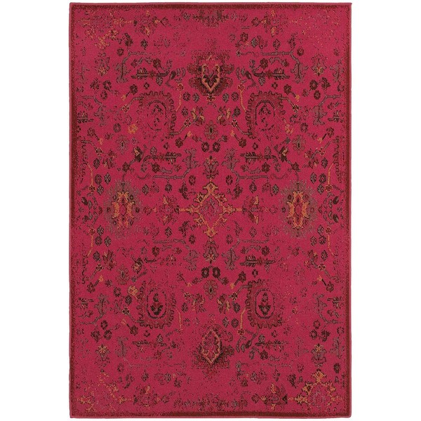 Traditional Distressed Overdyed Persian Pink/ Charcoal Rug (1'10 X 3'3) - 1'10" x 3'3"
