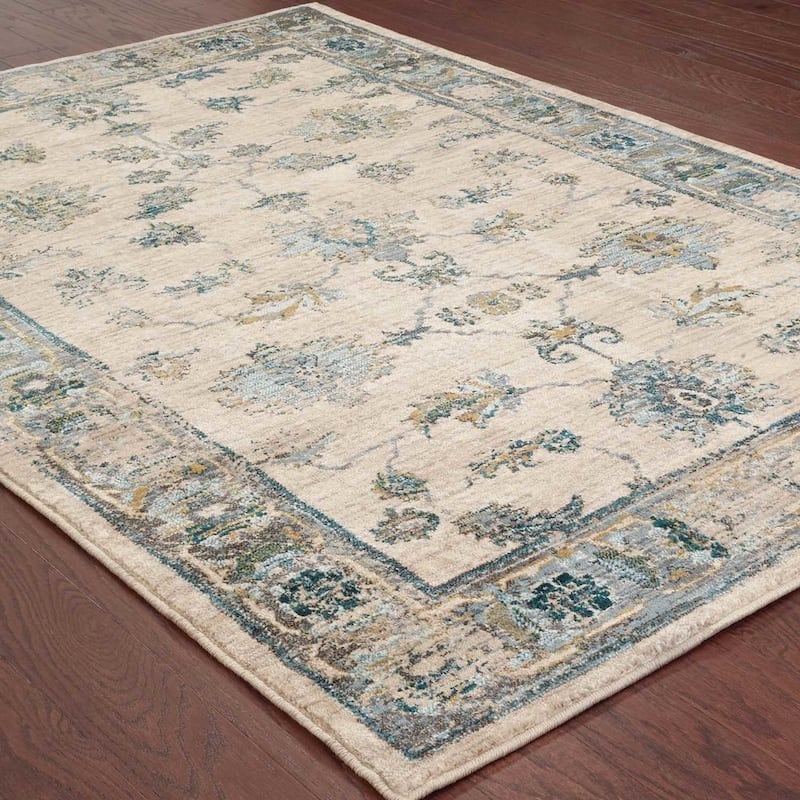Style Haven Strete Faded Traditional Ivory/ Blue Rug