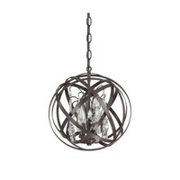 shop capital lighting axis collection 4 light russet orb pendant