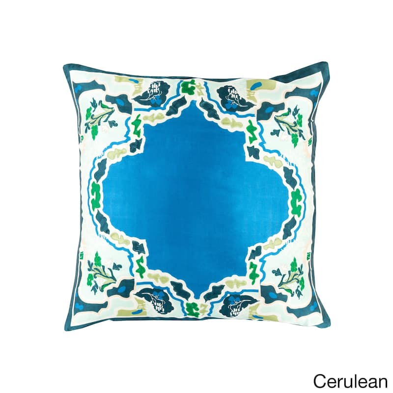 Decorative Densmore 20-inch Feather Down or Poly Filled Throw Pillow - Down - Cerulean