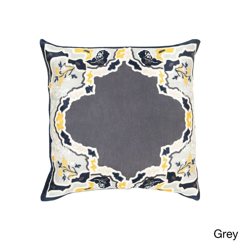Decorative Densmore 20-inch Feather Down or Poly Filled Throw Pillow - Down - Grey