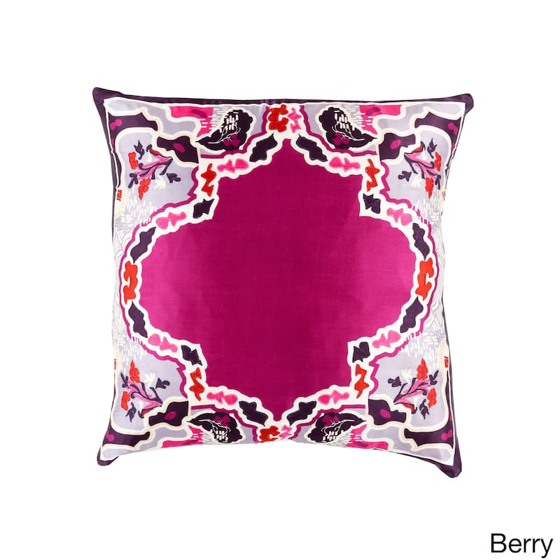 Decorative Densmore 20-inch Feather Down or Poly Filled Throw Pillow - Down - Berry