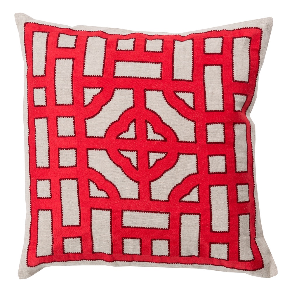 Decorative Felder 20-inch Feather Down or Poly Filled Throw Pillow