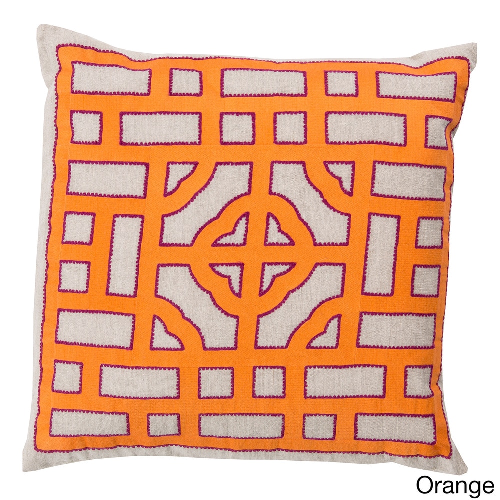 Decorative Felder 20-inch Feather Down or Poly Filled Throw Pillow