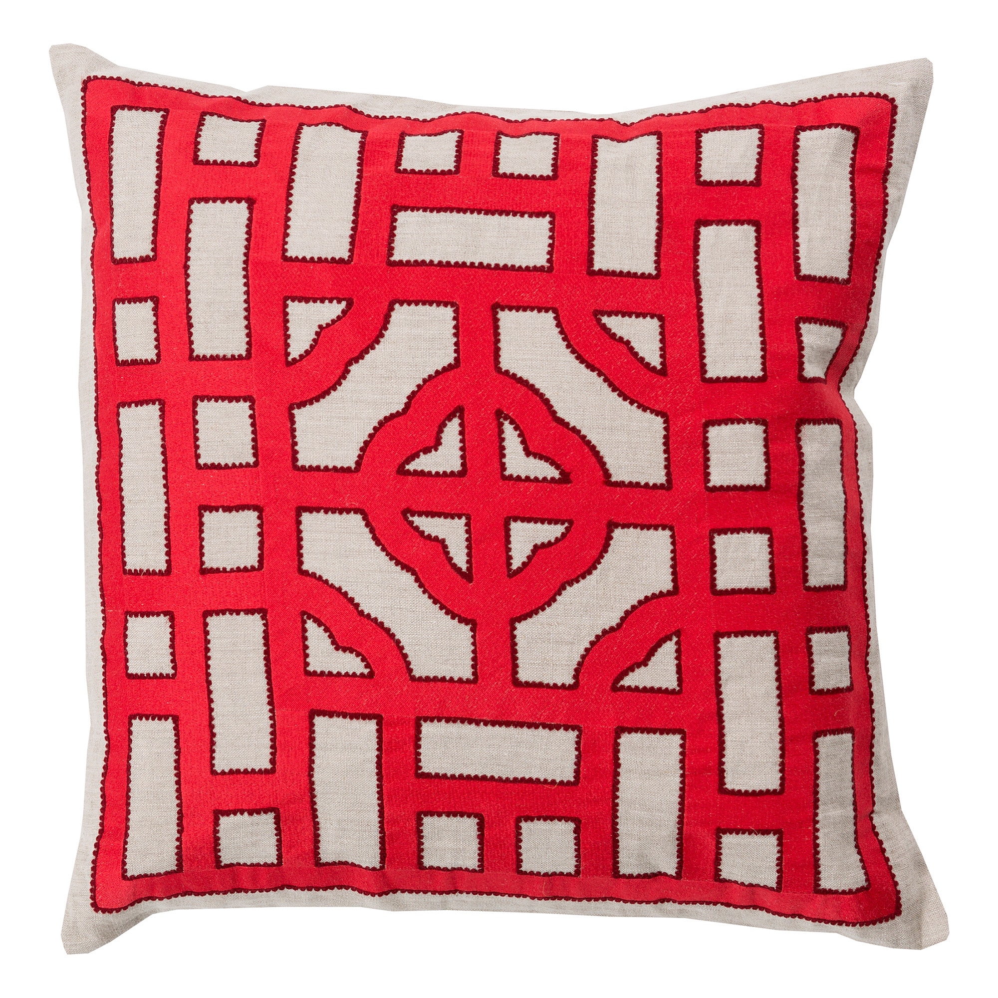 Decorative Felder 20-inch Feather Down or Poly Filled Throw Pillow