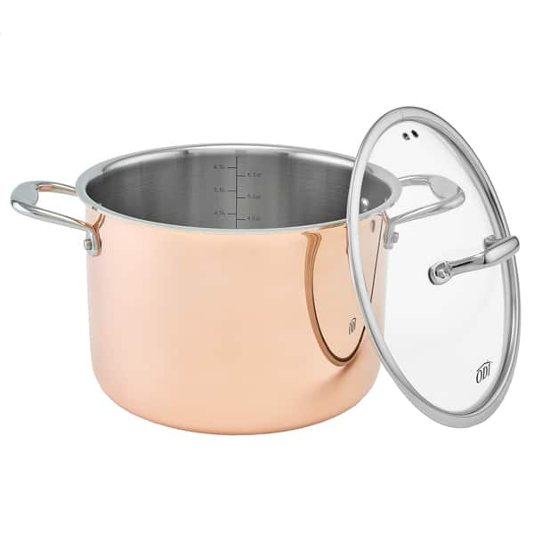 Medium Copper Stock Pot - 3 Quart