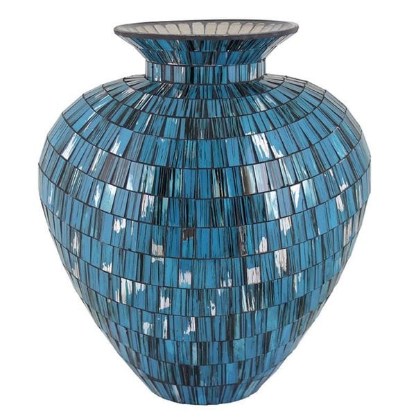 Shop Essential Blue Mosaic Vase Free Shipping Today