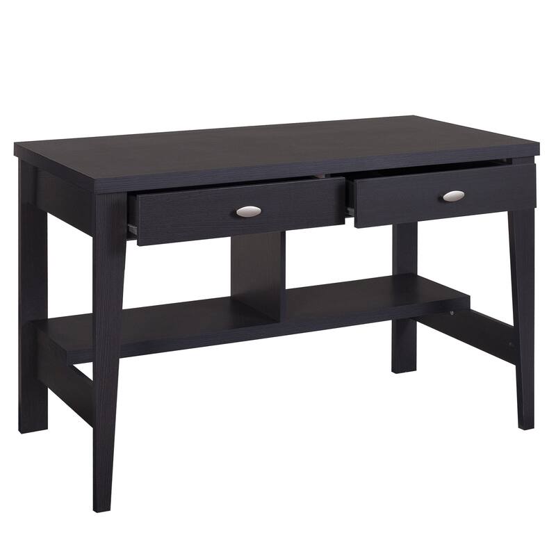 Folio 2-Drawer Small Desk with Shelves
