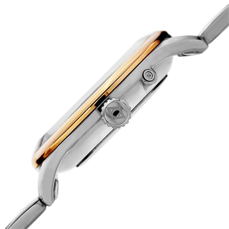 Akribos XXIV Men's Swiss Quartz Multifunction Stainless Steel Two-Tone Bracelet Watch