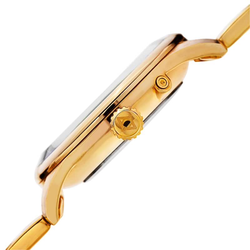 Akribos XXIV Men's Swiss Quartz Multifunction Stainless Steel Gold-Tone Bracelet Watch