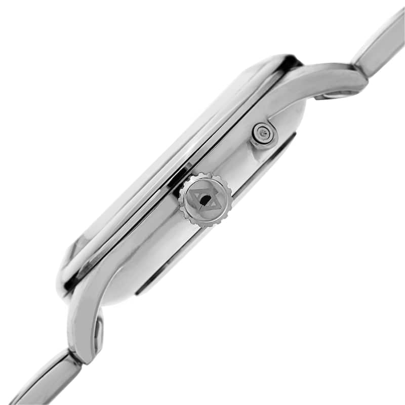 Akribos XXIV Men's Swiss Quartz Multifunction Stainless Steel Silver-Tone Bracelet Watch