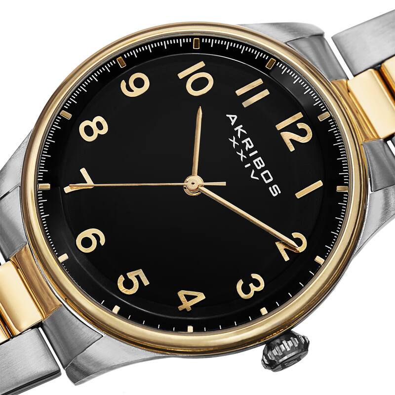 Akribos XXIV Men's Quartz Stainless Steel Two-Tone Bracelet Watch
