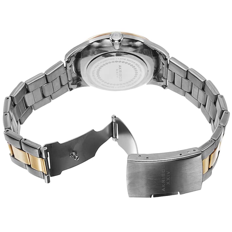 Akribos XXIV Men's Quartz Stainless Steel Two-Tone Bracelet Watch