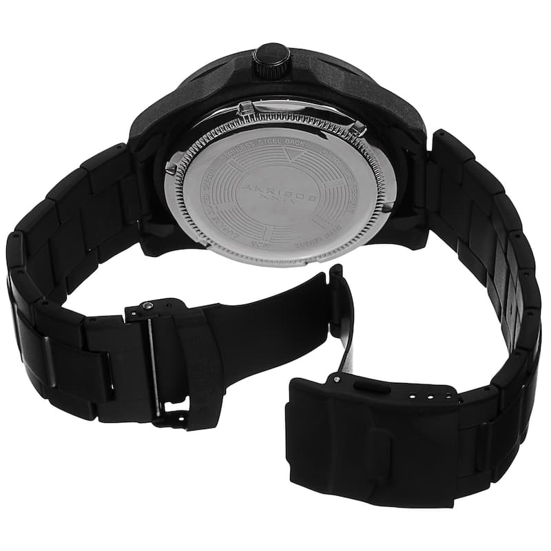 Akribos XXIV Men's Quartz Divers Stainless Steel Bracelet Watch