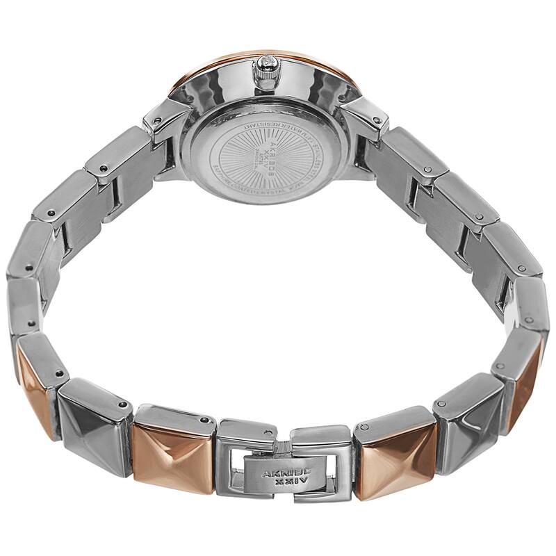 Akribos XXIV Women's Swiss Quartz Diamond Markers Two-Tone Bracelet Watch