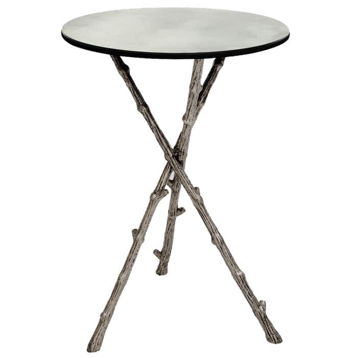 Twig and Antique Mirror Side Table