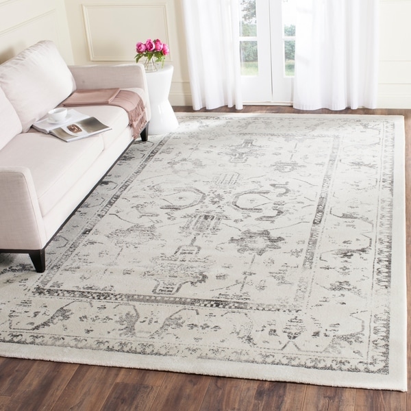 Shop Safavieh Porcello Oriental Distressed Ivory/ Light Grey Rug - 9' x ...