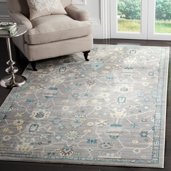 Safavieh Valencia Mauve Distressed Silky Polyester Rug - 9' x 12'