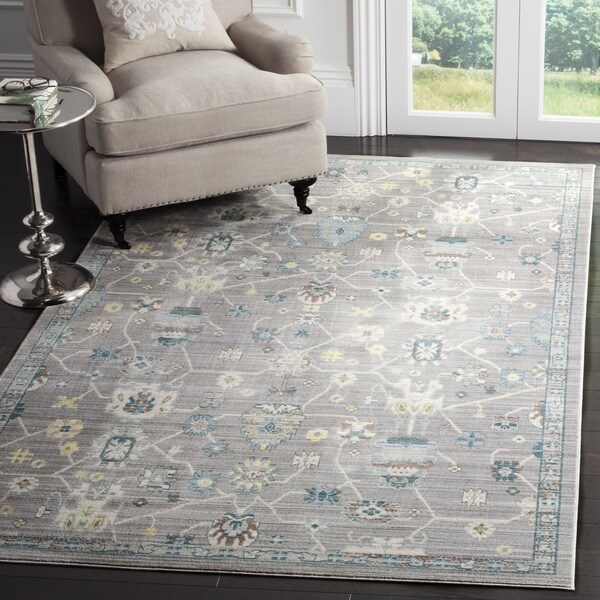 Safavieh Valencia Mauve Distressed Silky Polyester Rug - 9' x 12'