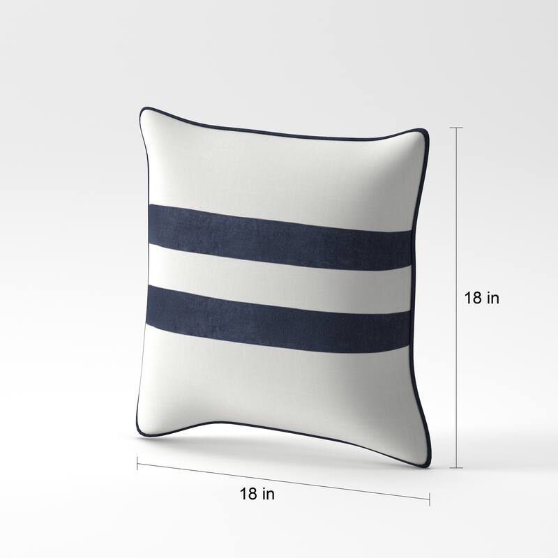 Kelty 18-inch Stripe Feather Down or Poly Throw Pillow