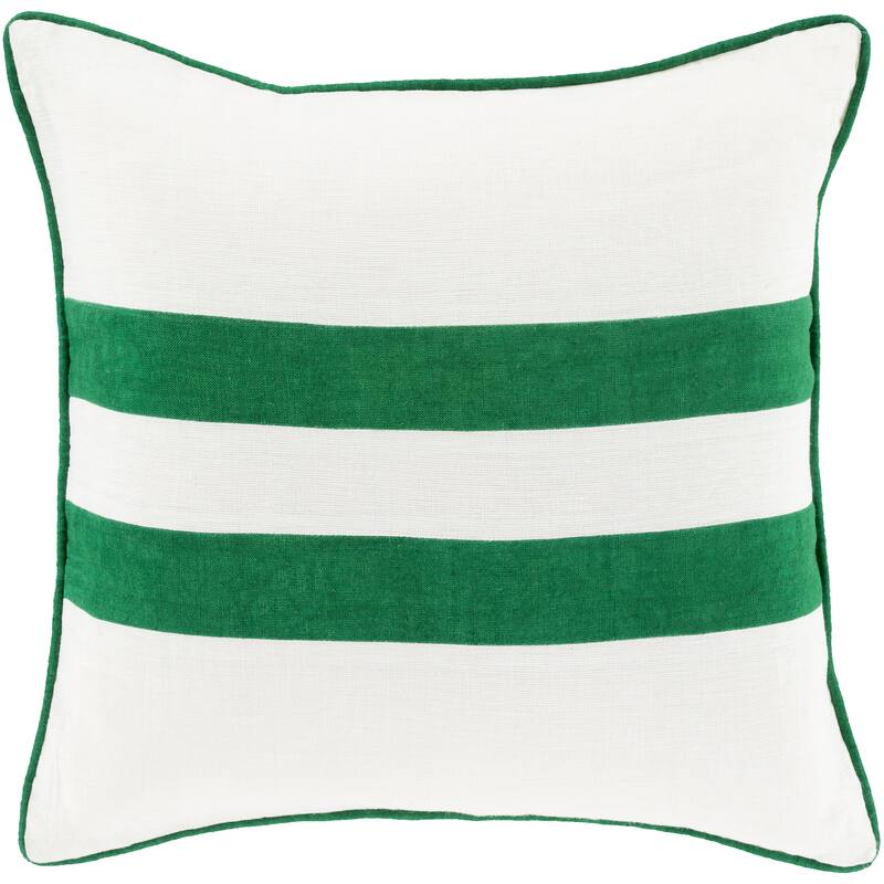 Kelty 18-inch Stripe Feather Down or Poly Throw Pillow - Down - Green