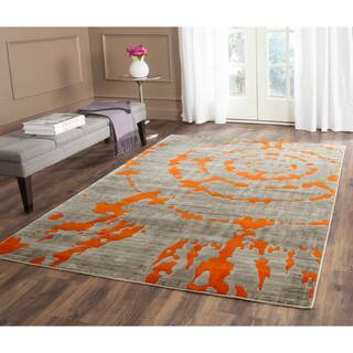 Modern Contemporary Rugs Area For Less Clearance Clearance Safavieh Porcello Abstract Contemporary Light Grey Orange Rug 8 2