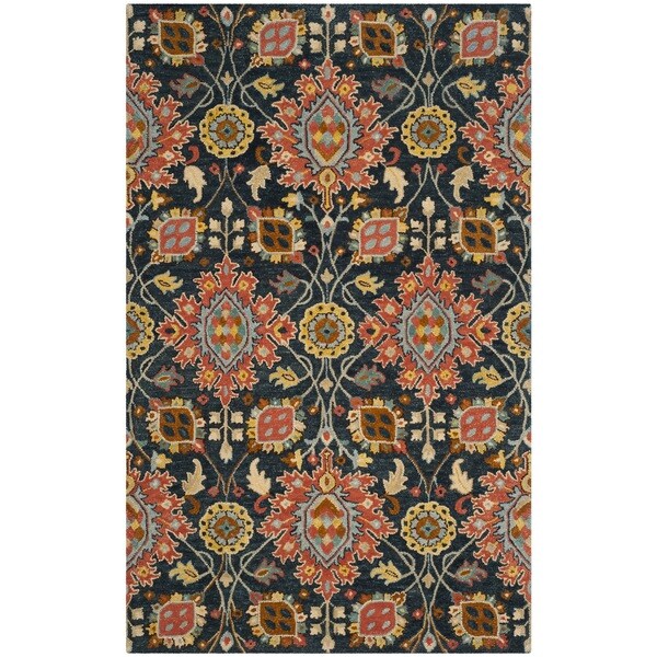 Safavieh Handmade Roslyn Navy/ Multi Wool Rug - 8' x 10'