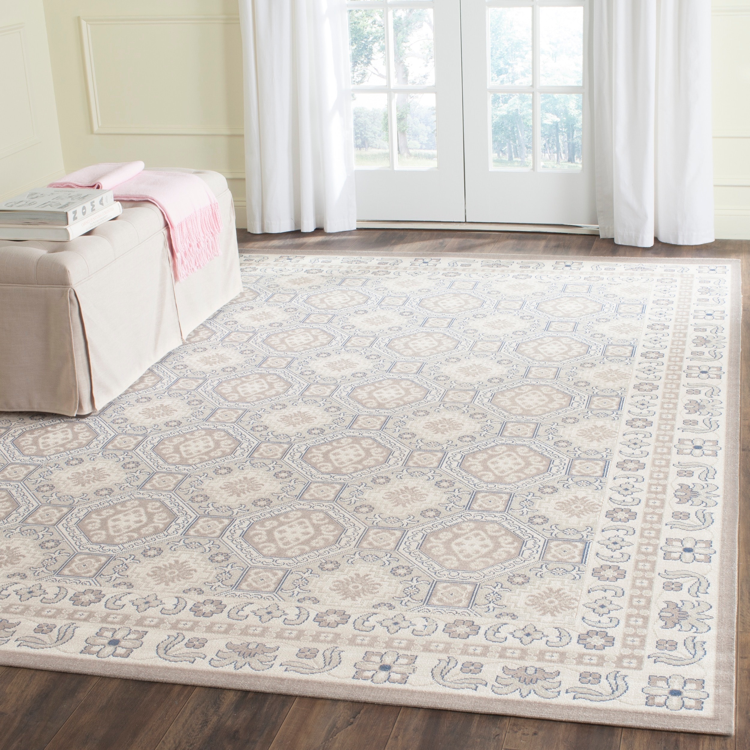 Safavieh Patina Light Grey/ Ivory Cotton Rug (4 x 6)  