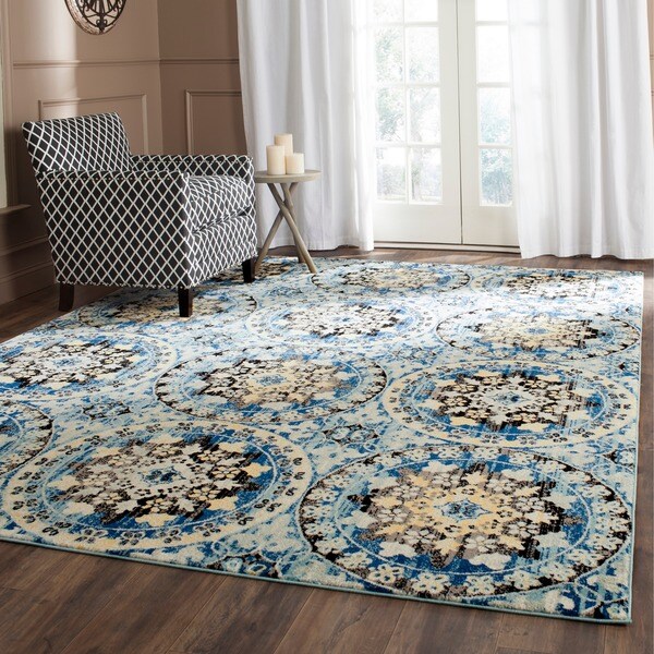 Shop Safavieh Evoke Vintage Blue/ Gold Distressed Rug - 8' x 10' - Free ...