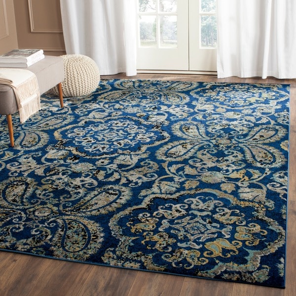 Shop Safavieh Evoke Vintage Royal Blue/ Ivory Distressed Rug 8' x 10