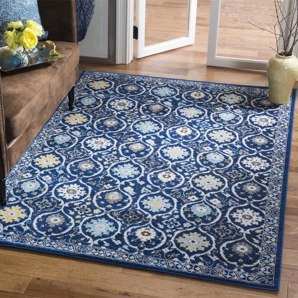 Safavieh Evoke Vintage Royal Blue/ Ivory Distressed Rug - 5'1 x 7'6