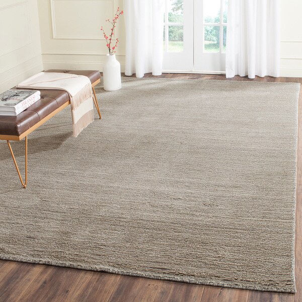 Safavieh Handmade Himalaya Solid Grey Wool Area Rug - 10' x 14'