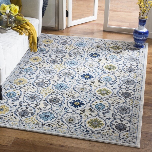 Safavieh Evoke Vintage Ivory / Blue Distressed Rug - 10' x 14'