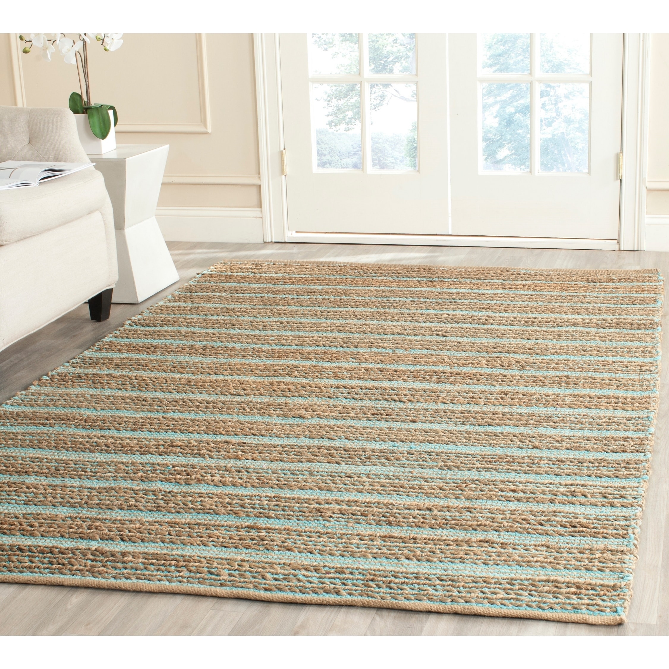Shop Safavieh Cape Cod Handmade Aqua Jute Natural Fiber Rug 9' x 12