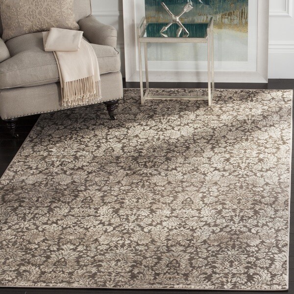 Safavieh Vintage Damask Brown/ Cream Distressed Rug - 8' x 11'