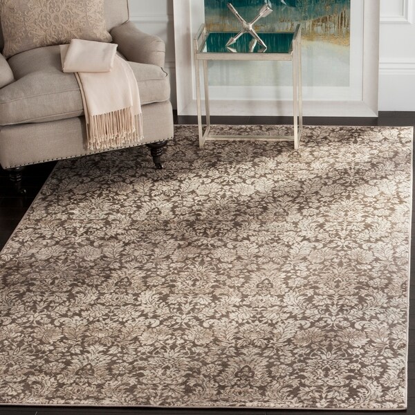 Safavieh Vintage Damask Brown/ Cream Distressed Rug - 8' x 11'